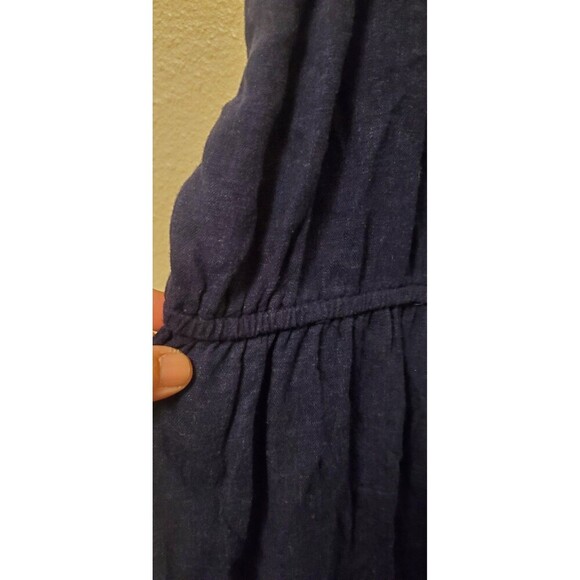 Old Navy Fall Cottage Core Navy Blue Fit & Flare Cami Dress XXL Lace Accent - Picture 6 of 16